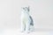 Dicut of the Scottish Fold kittens are sitting on white background. Portrait of the kittens are sitting for look something