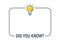 Did you know bulb icon trivia fun vector question interesting knowledge ask. Did you know advice design lightbulb.