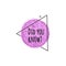 Did you know - geometric modern sticker with short question