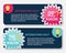 Did you know interesting fact label sticker set. Vector Illustration