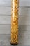 Didgeridoo music wooden instrument closeup