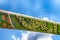 Didgeridoo on the sky background