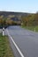 Dieblich, Germany - 10 28 2020: country road from A61 to Mosel valley