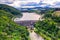 Diemelsee dam  in hesse germany from above