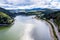 Diemelsee lake in hesse germany from above