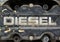 Diesel engine close up