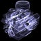 Diesel engine. X-ray render