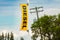 DIESEL fuel gasoline station yellow sign
