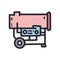 diesel heat gun color vector doodle simple icon