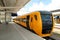 Diesel local commuter train at station zwolle in the Netherlands