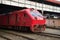 Diesel locomotive of the passenger train closeup. Central railway station Colombo