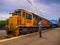 Diesel Locomotive passenger train waiting at station