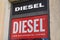 Diesel sign logo and text front of store clothing Italian brand design fashion