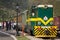 Diesel train ready for departure on Sarganska Osmica touristic train. Called as well Sargan eight, it is a narrow gauge railroad i