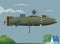 Dieselpunk or steampunk military zeppelin