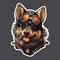 Dieselpunk Yorkshire Terrier Sticker