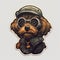 Dieselpunk Yorkshire Terrier Sticker