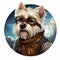 Dieselpunk Yorkshire Terrier Sticker Image