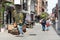 Diest, Limburg, Belgium - Teenage girls and couple walking through the commercial street of old town