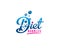 Diet bubble soda blue logo