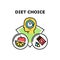 Diet Choice Vector Concept Color Illustration