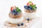 Diet dessert with yogurt, granola and fresh berries