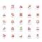 Diet Food and Drinks Flat Icons Pack
