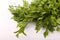 Diet food, fresh green pack parsley vegetable