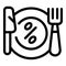 Diet food icon outline vector. Balanced nutrition