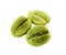 Diet green coffee beans isolated