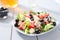 Diet and healthy mediterranean salad