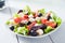 Diet and healthy mediterranean salad