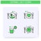 Diet line icons set. Editable illustrations