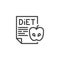 Diet planning line icon