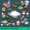 Diet Set 10 Food Isometric