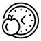 Diet time icon outline vector. Metabolic body