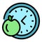 Diet time icon vector flat