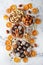 Dietary candies from dried fruits and nuts