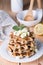 Dietary rice Belgian waffles