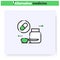 Dietary supplements line icon. Editable