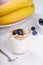 Dietetic breakfast - fruits, yoghurt and muesli
