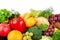 Dietetic set of paleo diet of vegetables and fruits