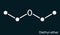 Diethyl ether, ethyl ether molecule. It is an ether in which the oxygen atom is linked to two ethyl groups. Skeletal chemical