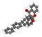 Difenacoum rodenticide molecule (vitamin K antagonist). 3D rendering. Atoms are represented as spheres with conventional color