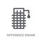 Difference engine icon. Trendy Difference engine logo concept on