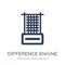 Difference engine icon. Trendy flat vector Difference engine ico