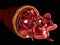 The difference of Normal red blood cell and sickle cell, 3d Illustration about medical