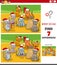 Differences educational task for kids with kittens on Christmas time