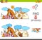 Differences game with farm animals group