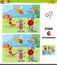 Differences game with insects animal characters group